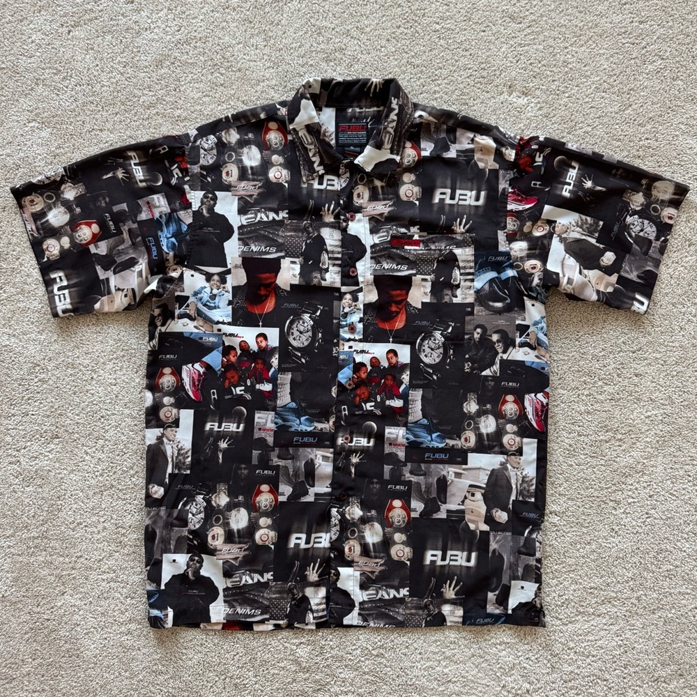 Vintage Fubo All Over Print Rap Shirt Men Sz XL